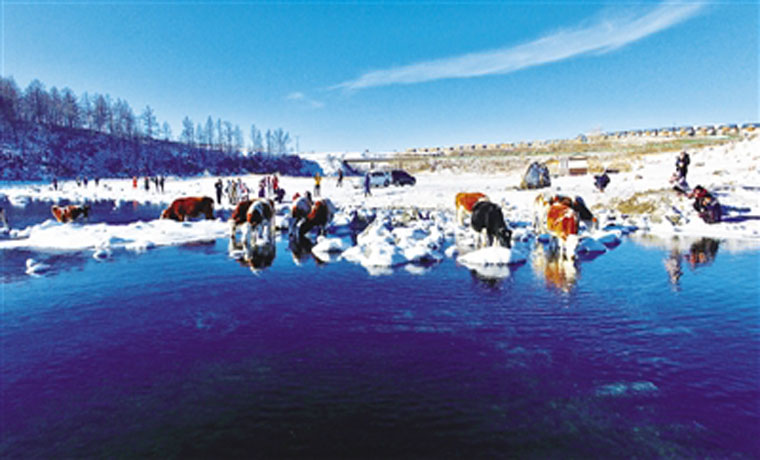 冰雪背景下詩(shī)與遠(yuǎn)方的阿爾山