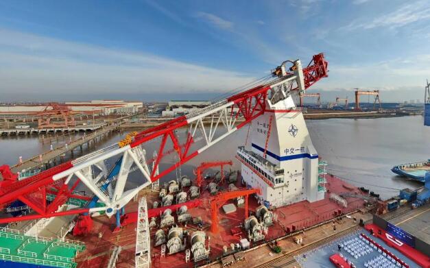 全球最先進(jìn)140米級打樁船“一航津樁”建成交付