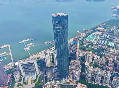 建筑高度339.88米、福建第一高樓——廈門綠發(fā)國際中心A塔竣工