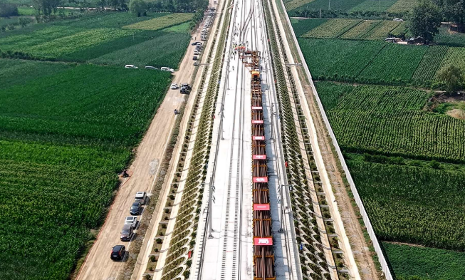 進(jìn)度條刷新！淮宿蚌城際鐵路開始全線鋪軌