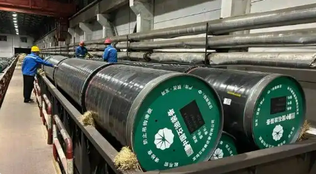 寶石管業(yè)為我國最大的煤制天然氣外輸管道項目生產鋼管1.7萬余噸