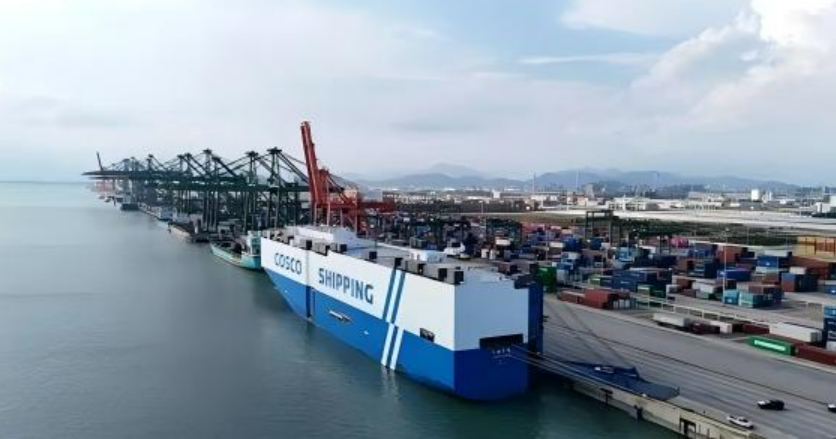 福建省福州港再添“金磚航線” 加快打造東南沿海整車樞紐