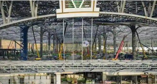 我國(guó)西部在建最大高鐵站站房主體結(jié)構(gòu)完工