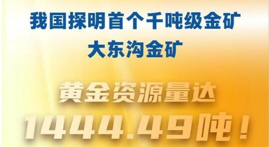 1444.49噸！我國探明首個千噸級金礦床