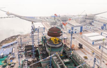 “華龍一號(hào)”漳州核電3號(hào)機(jī)組內(nèi)穹頂?shù)跹b成功
