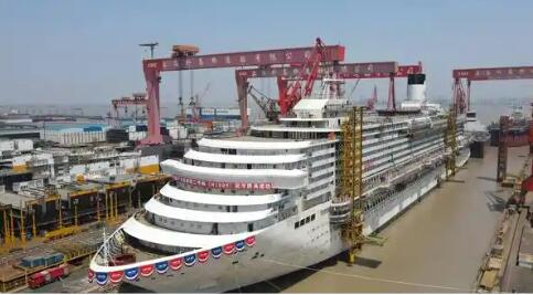 第二艘國產(chǎn)大型郵輪“愛達·花城號”主體建造基本完成